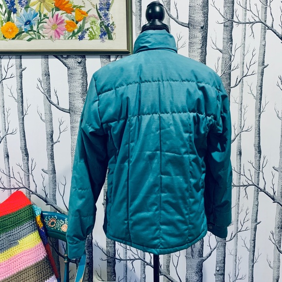 Vintage Men North Face Green Teal Down Puffer Snow Jacket Retro 70s 80s - Picture 4 of 8